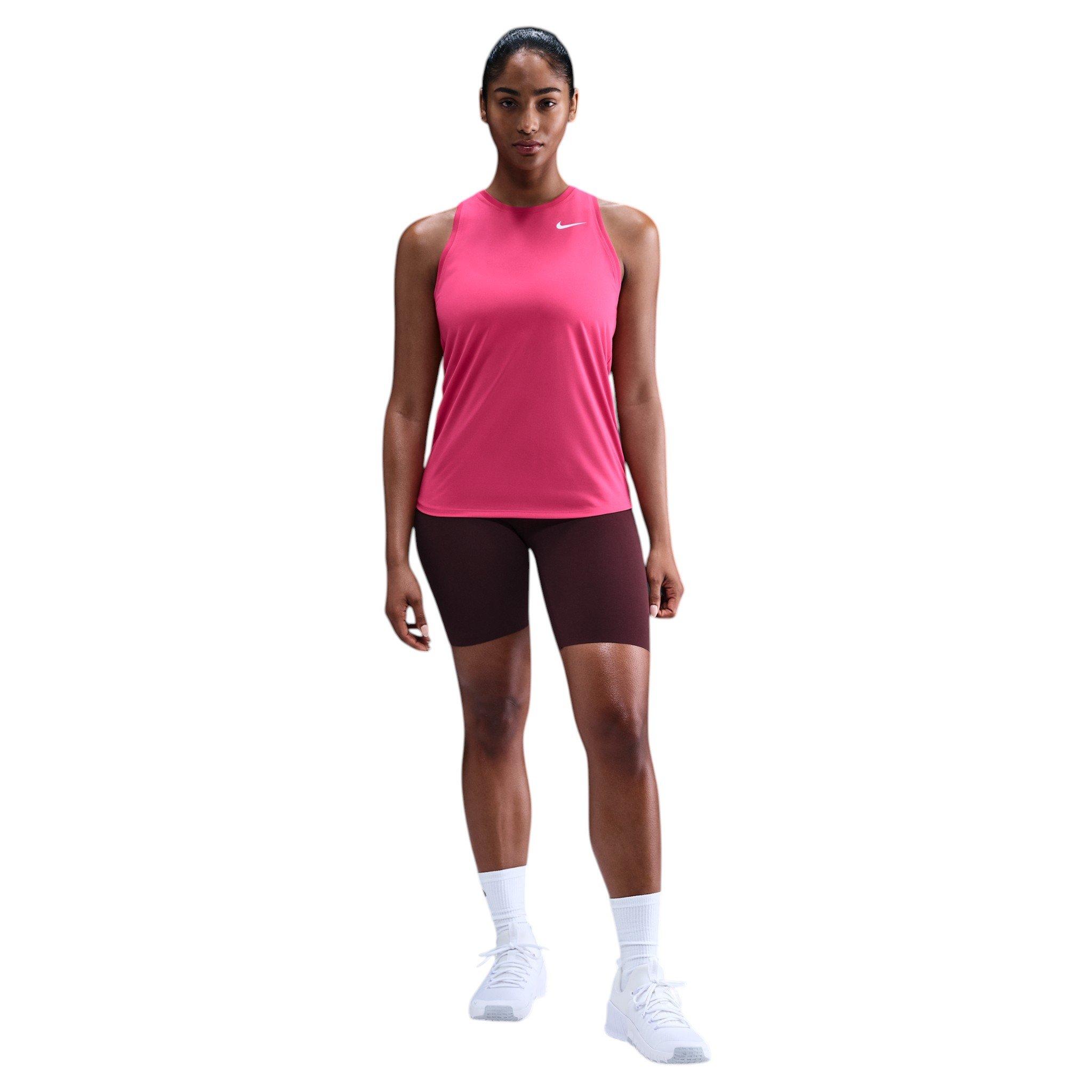 Nike Women's Dri-FIT Training Tank - Pink/White - PINK/WHITE